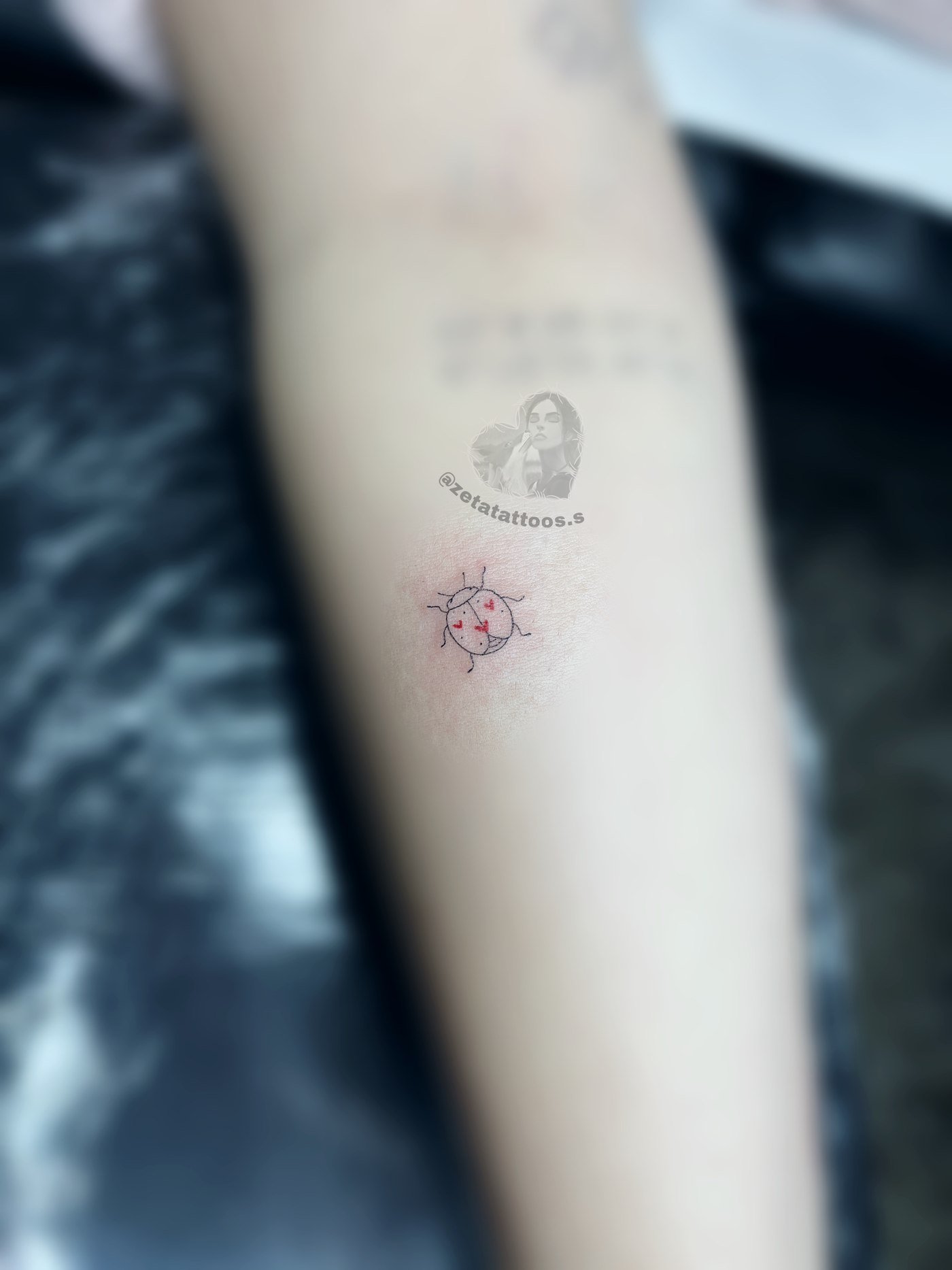Mariquita con corazones